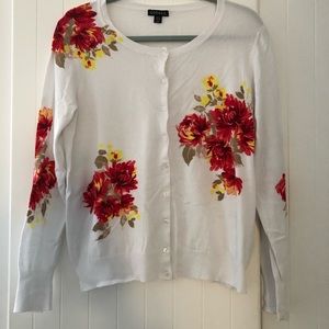 Floral button up Cardigan sweater